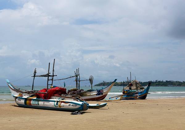 La plage à Weligama
